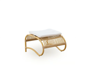 TEDDY EXTERIOR - Alu-Rattan and ArtFibre garden footstool by Sika Design - view 3